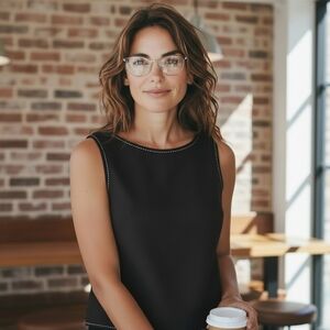 Ann Taylor Black Lined Wool Blend Vest - Sz 4